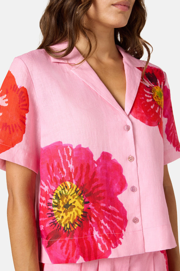 Gorman - Poppies Print Linen Shirt - print