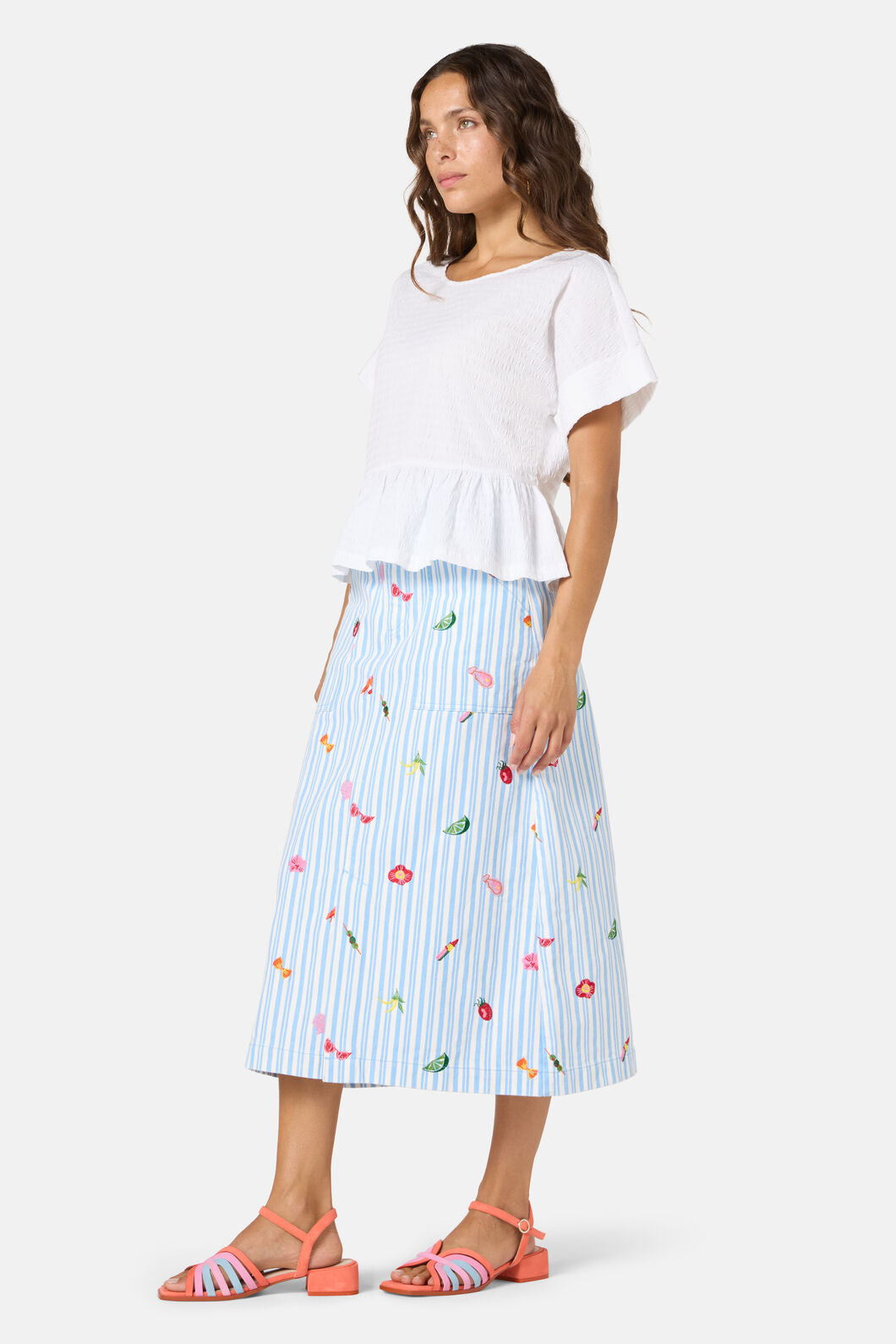 Gorman - Tomato Cotton Top - white