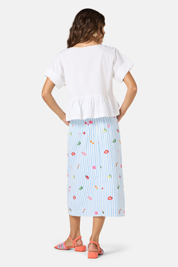 Gorman - Tomato Cotton Top - white