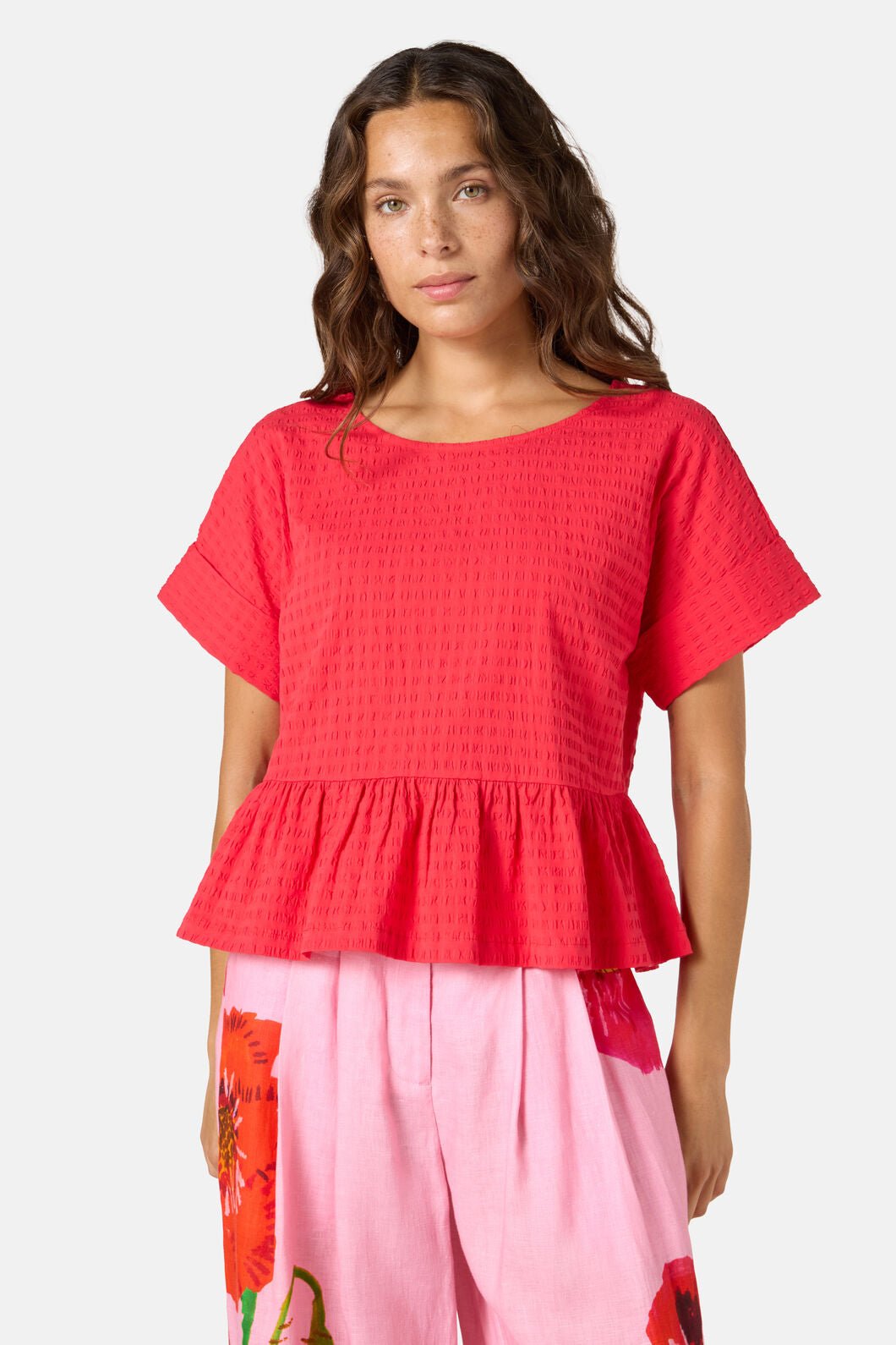 Gorman - Tomato Cotton Top - red