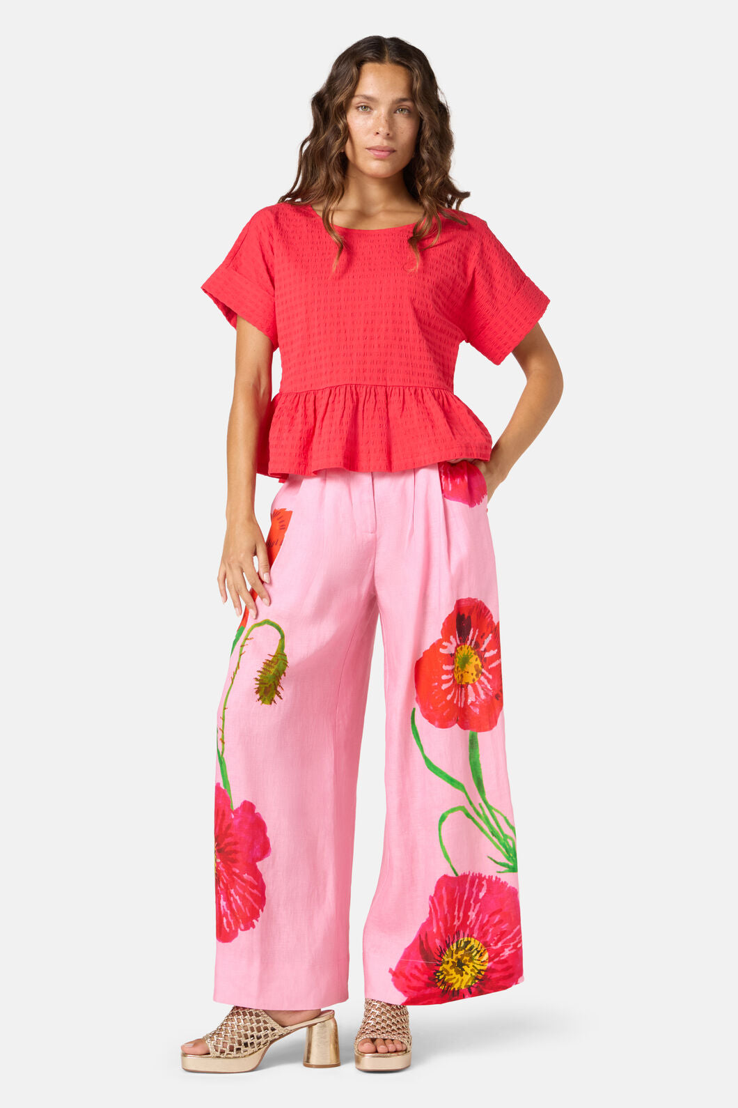 Gorman - Tomato Cotton Top - red