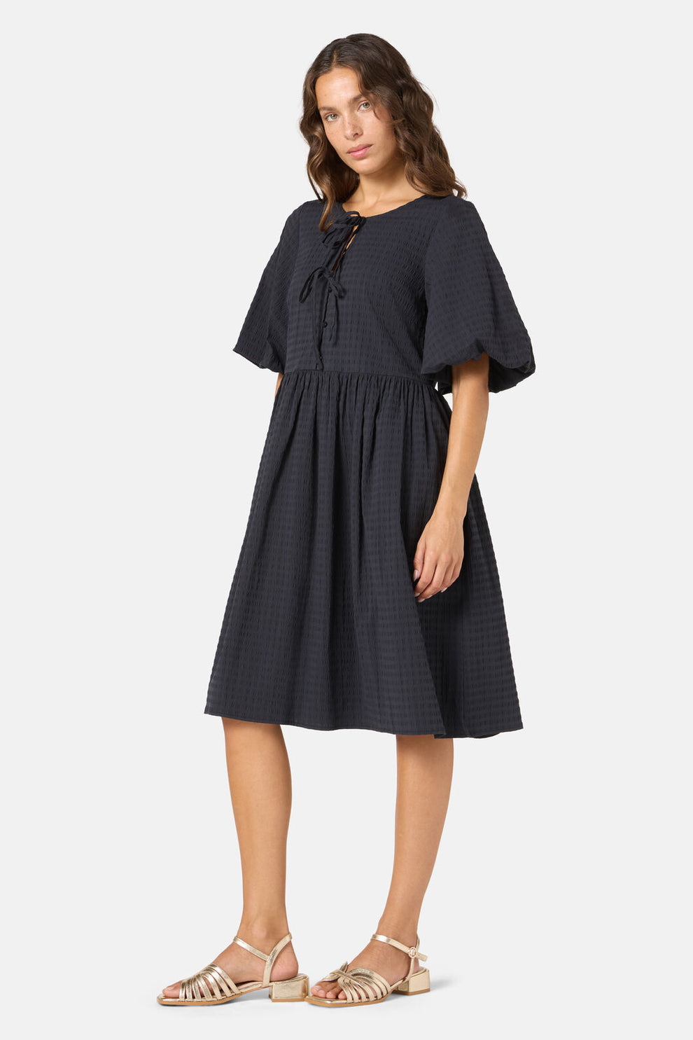 Tie Smock Cotton Dress – Gorman