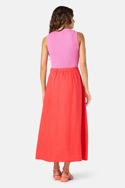 Gorman - Red Tomato Slip Linen Skirt - red