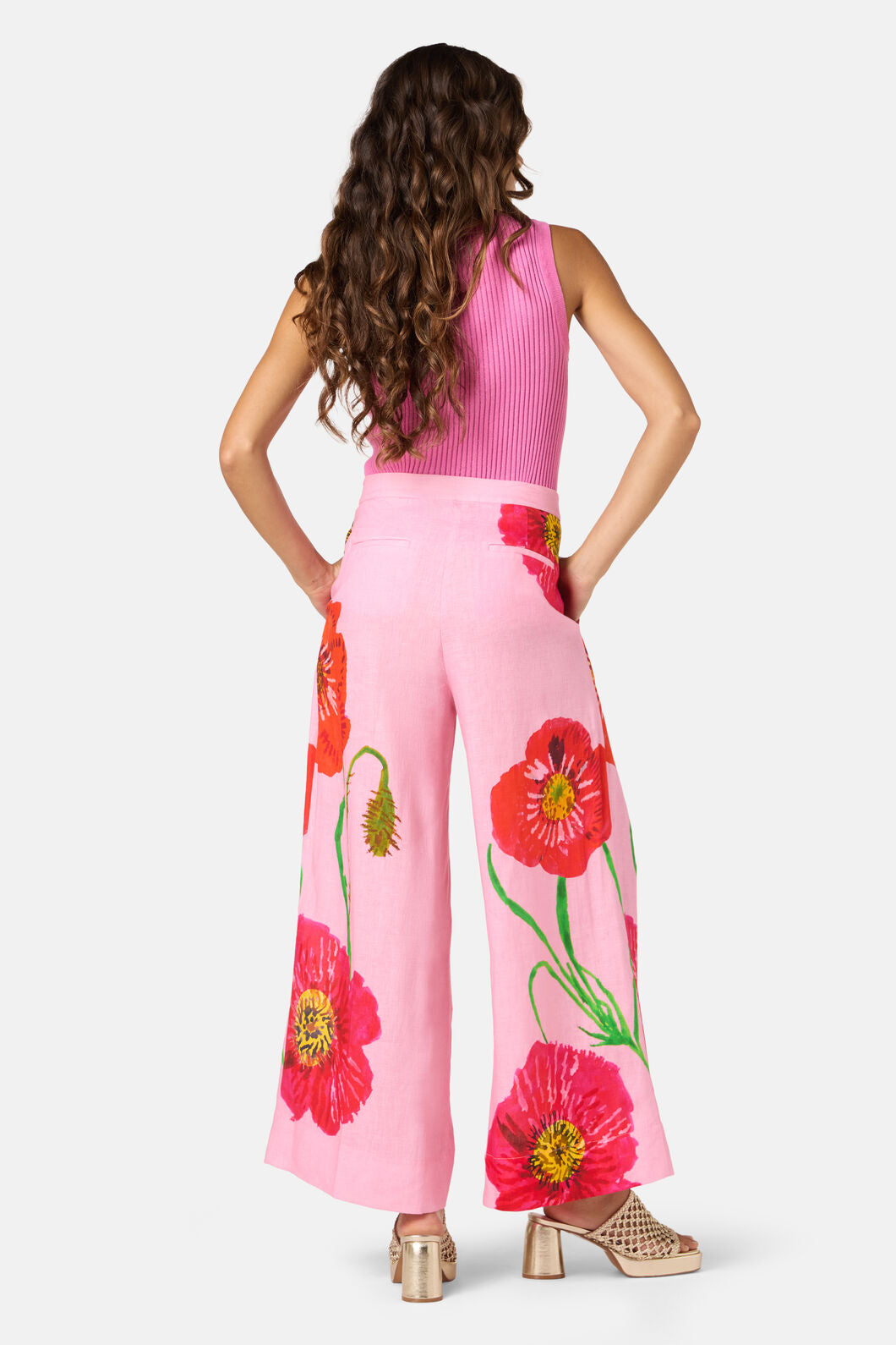 Gorman - Poppies Print Linen Pants - print