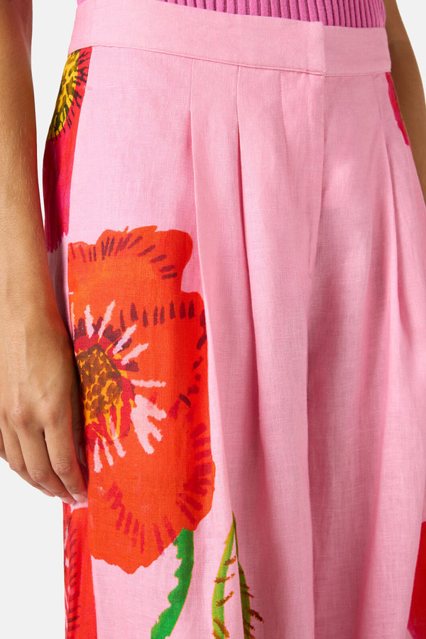 Gorman - Poppies Print Linen Pants - print