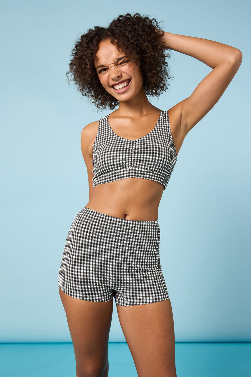 Gorman - Checkmate Gingham Bikini Top - black