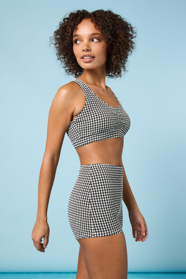 Gorman - Checkmate Gingham Bikini Top - black