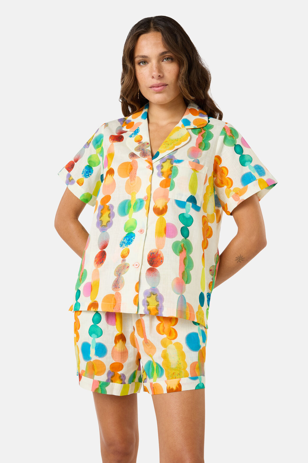 Gorman - Rainbow Drops Pj Shorts Set - print