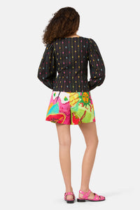 Gorman - Light Show Cotton Jaquard Top - black