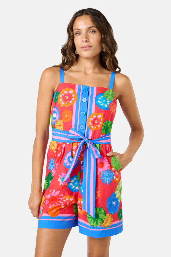 Gorman - Pressed Flower Cotton Playsuit - print
