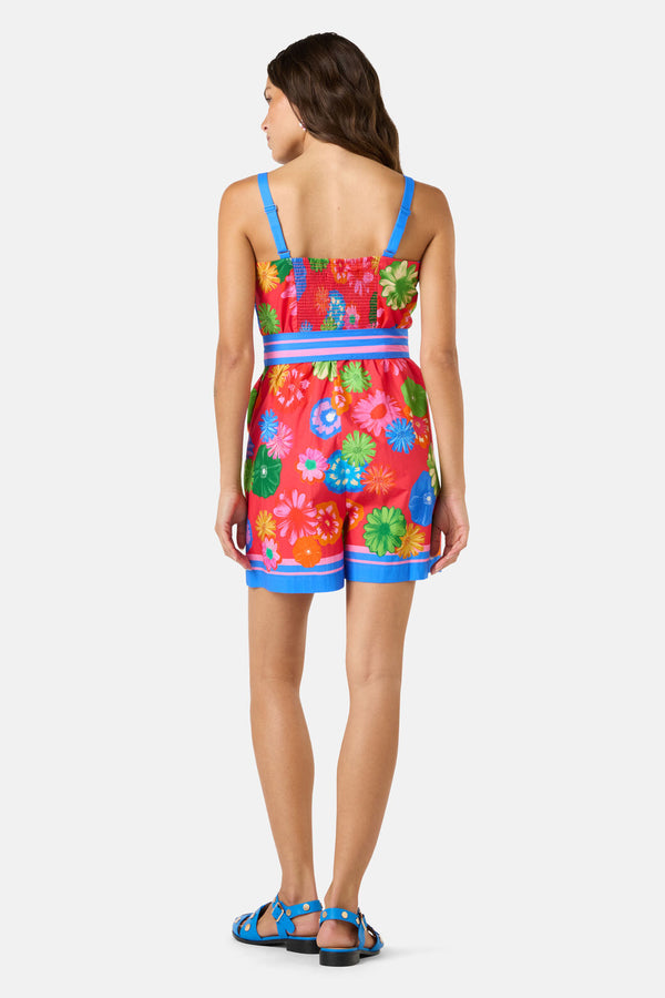 Gorman - Pressed Flower Cotton Playsuit - print