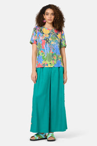 Gorman - Flower Garden Hemp Tee - print