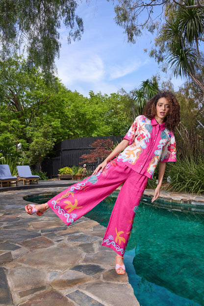 Gorman - Mermaid Resort Print Pant - print