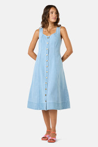 Gorman - Sweetheart Denim Midi Dress - denim