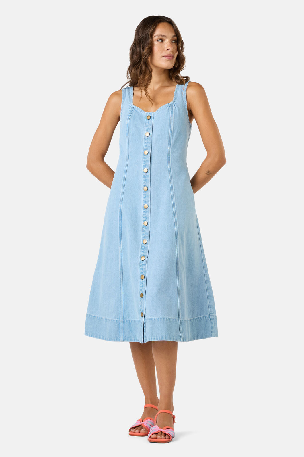Gorman - Sweetheart Denim Midi Dress - denim