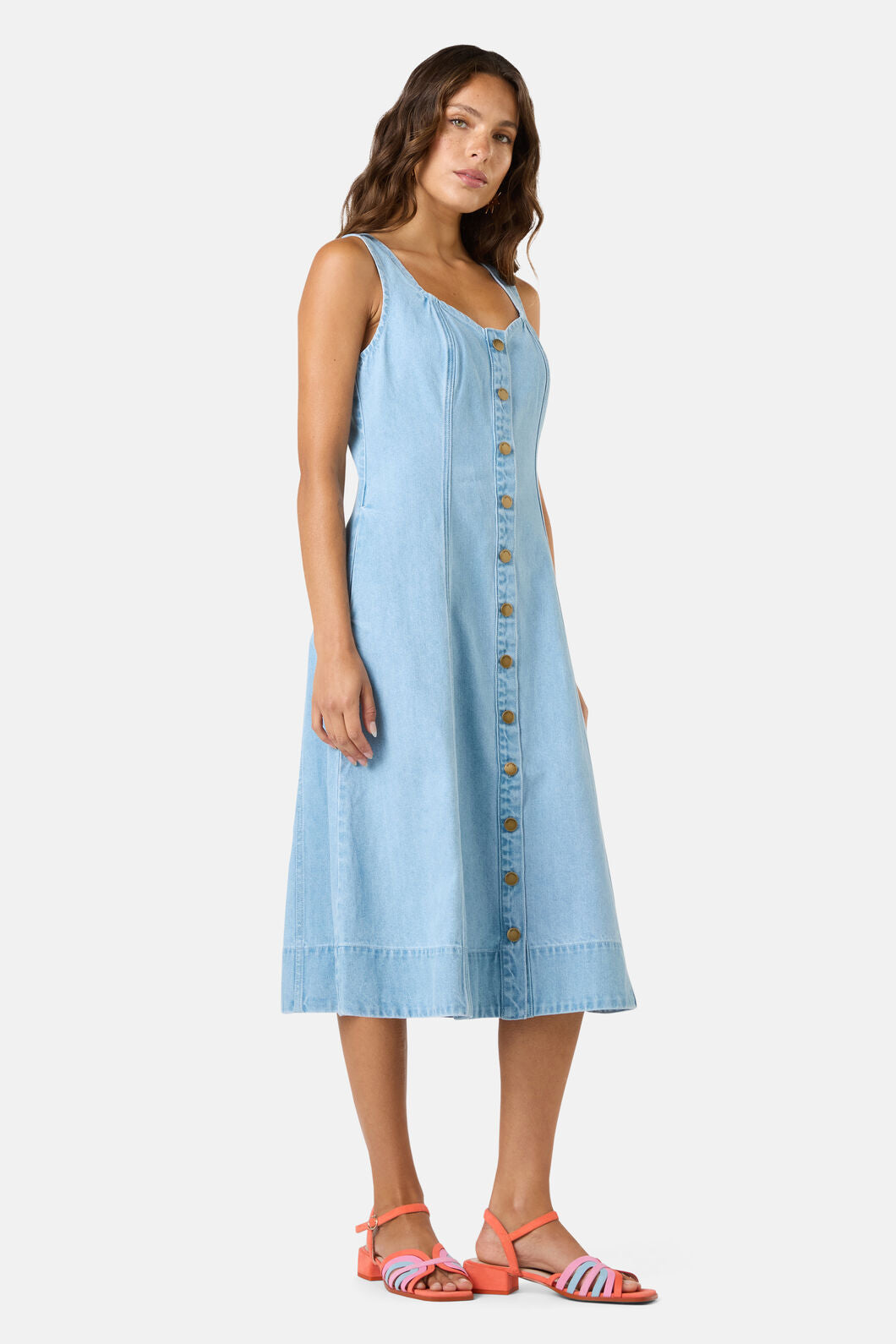 Gorman - Sweetheart Denim Midi Dress - denim