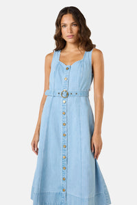 Gorman - Sweetheart Denim Midi Dress - denim
