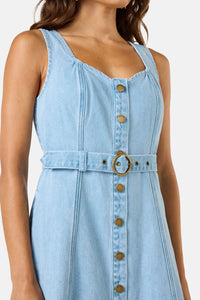 Gorman - Sweetheart Denim Midi Dress - denim