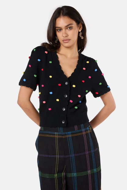 Gorman - Spotty Summer Cardigan - black