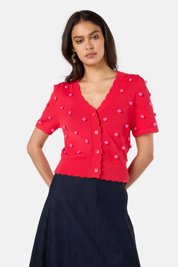 Gorman - Spotty Summer Cardigan - red