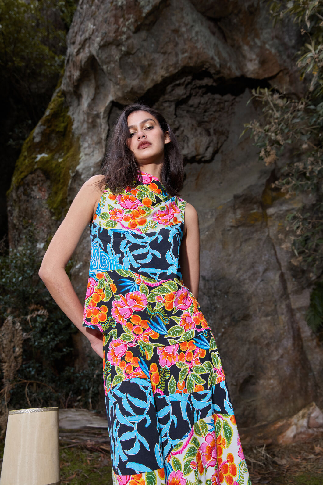 Gorman - Plum Harvest Patchwork Top - print