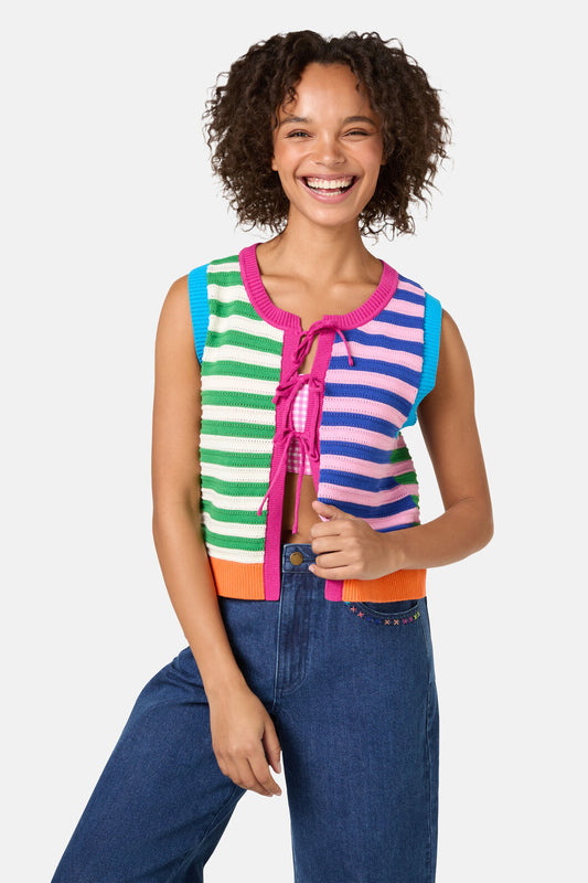 Gorman - Clementine Cotton Knit Vest - multi