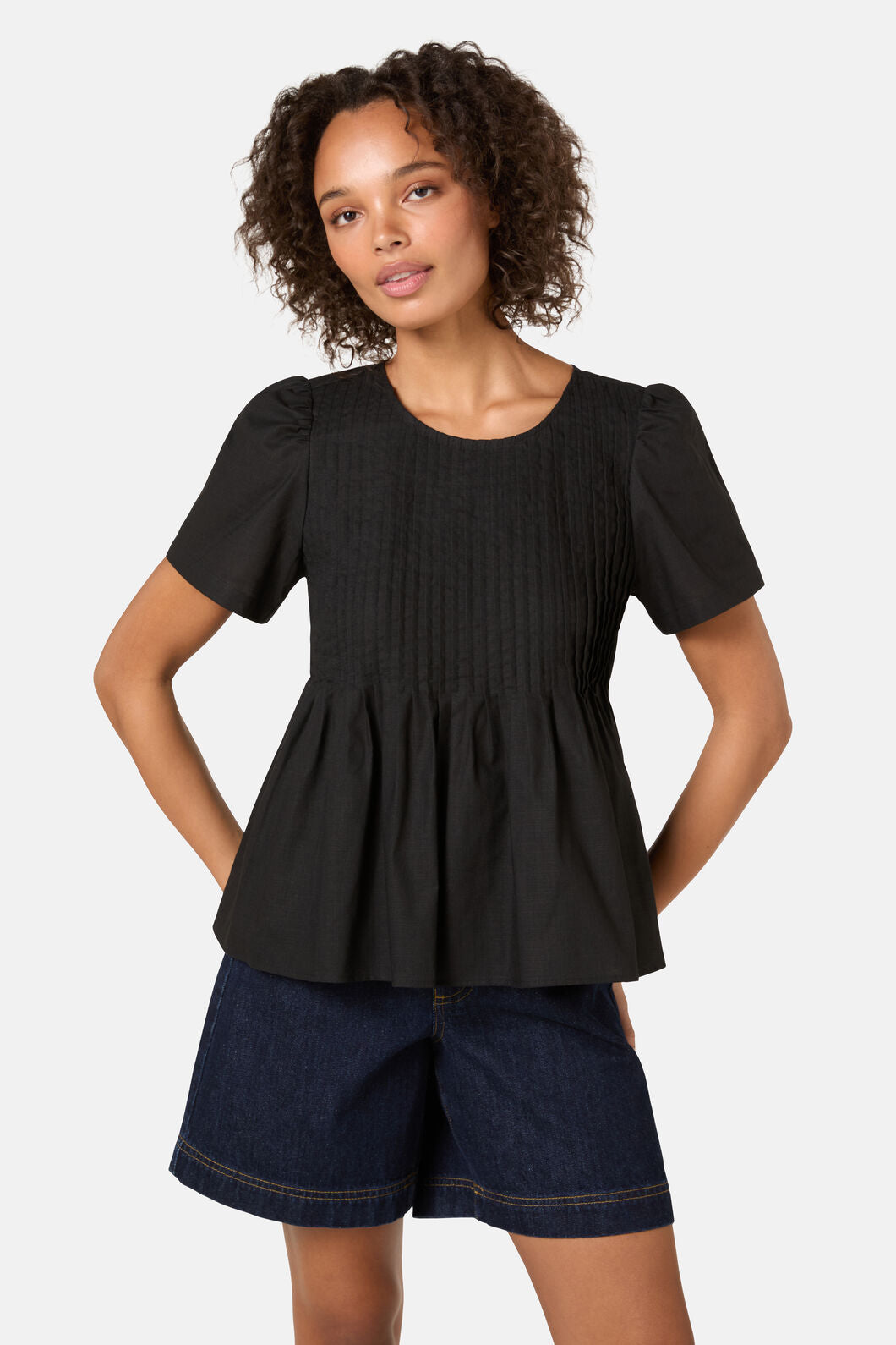 Gorman - Gabrielle Cotton Top - black