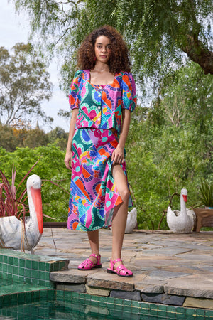 Gorman - Caravan Holiday Linen Top - print