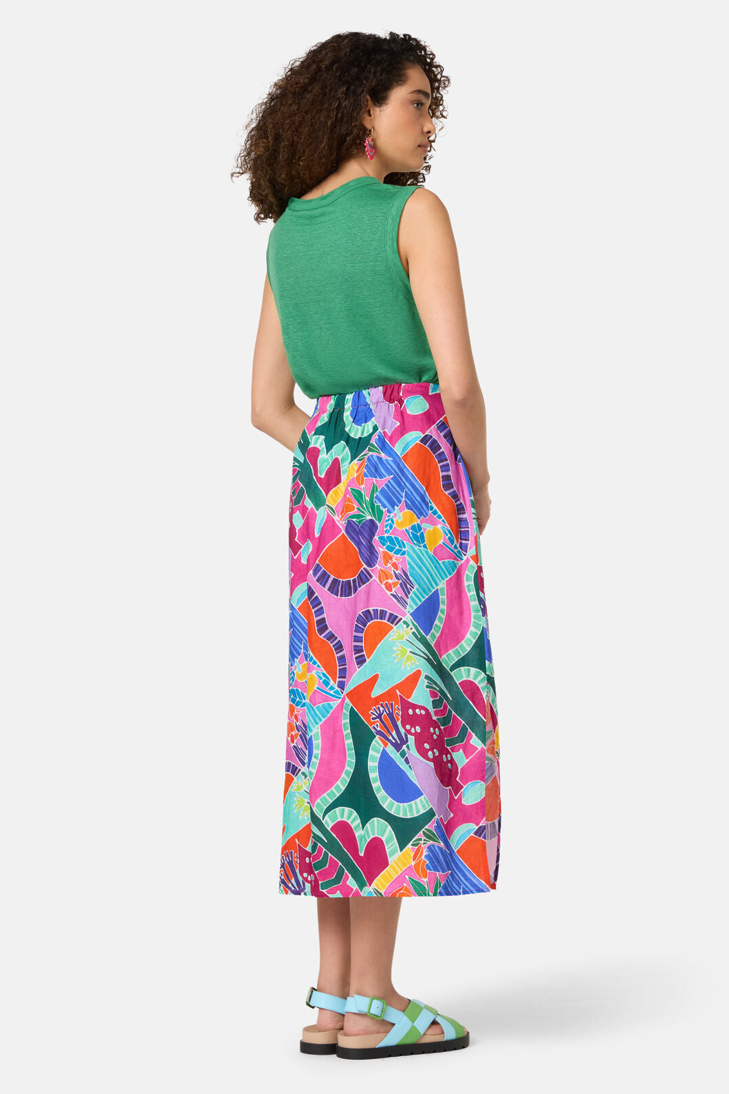 Gorman - Caravan Holiday Midi Skirt - print