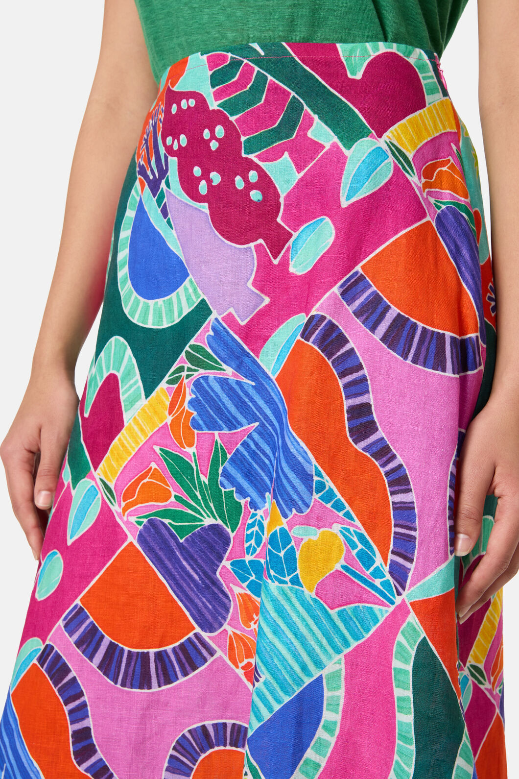 Gorman - Caravan Holiday Midi Skirt - print