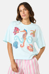 Gorman - MermaidBeadedPlacemntRelaxTee - blue