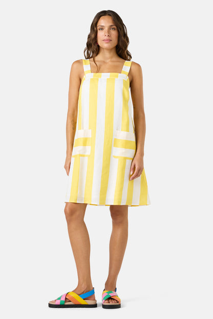 Gorman - Amara Stripe Linen Dress - yellow