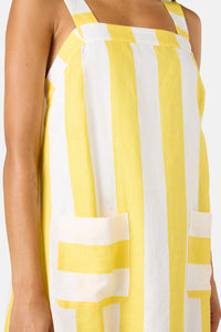 Gorman - Amara Stripe Linen Dress - yellow