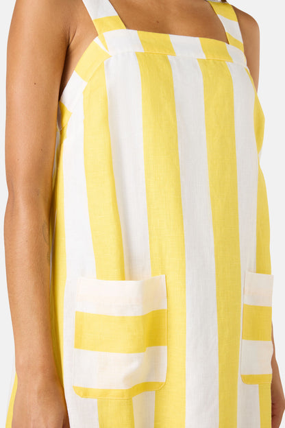 Gorman - Amara Stripe Linen Dress - yellow