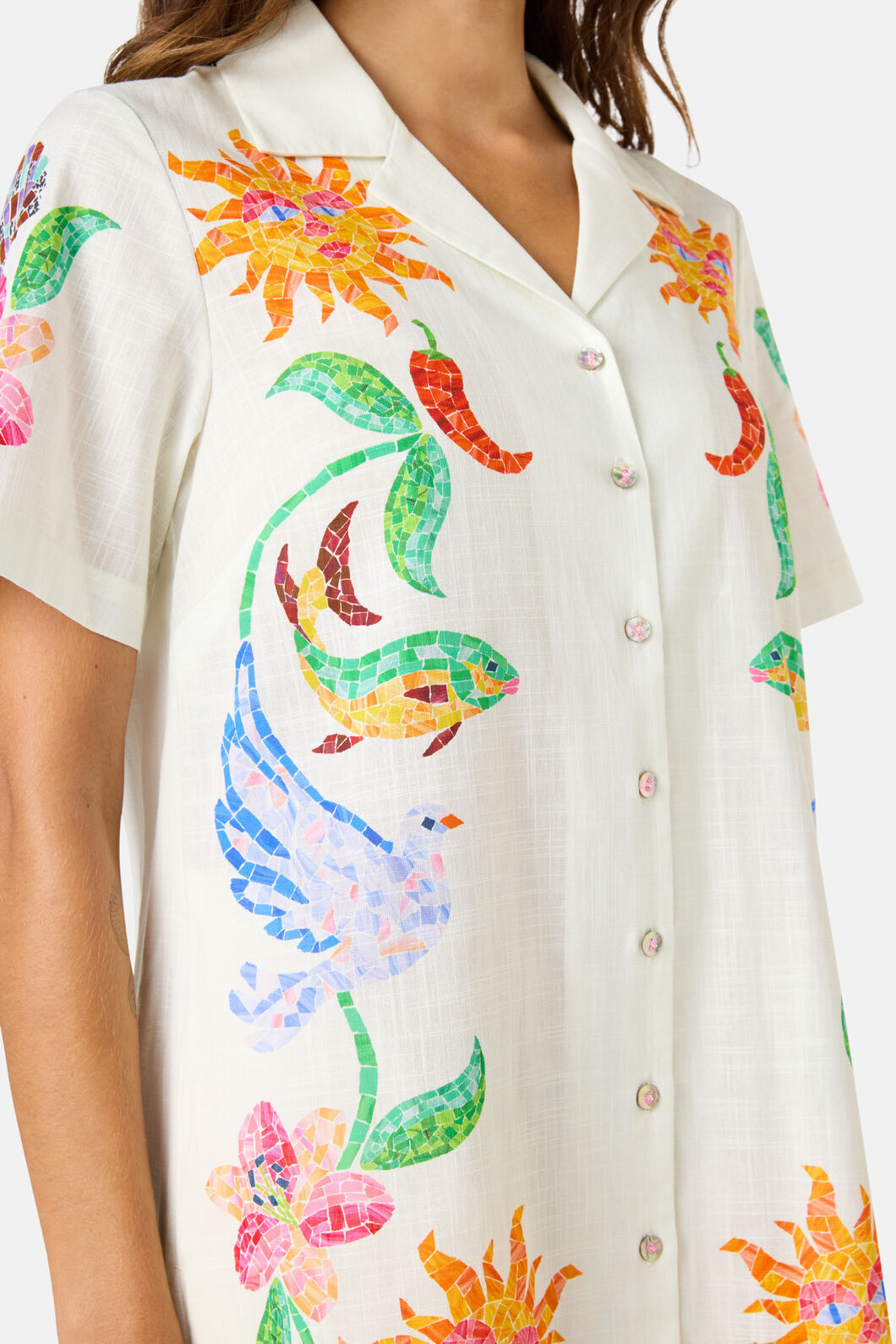 Gorman - Mosaic Mile Cotton Shirt Dress - print