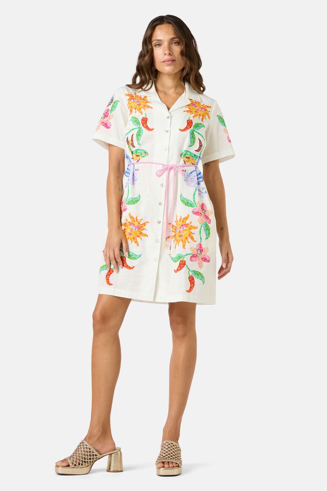Gorman - Mosaic Mile Cotton Shirt Dress - print