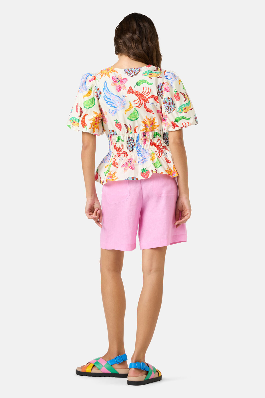 Gorman - Mosaic Mile Poplin Top - print