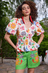 Gorman - Mosaic Mile Linen Short - print