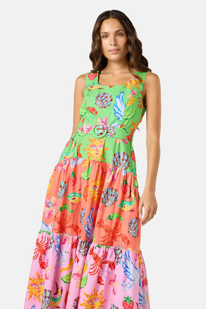 Gorman - Mosaic Mile Spliced Midi Dress - print
