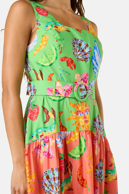 Gorman - Mosaic Mile Spliced Midi Dress - print