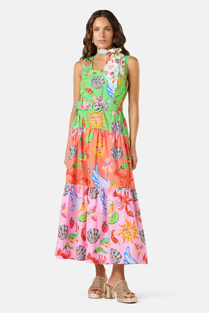 Gorman - Mosaic Mile Spliced Midi Dress - print