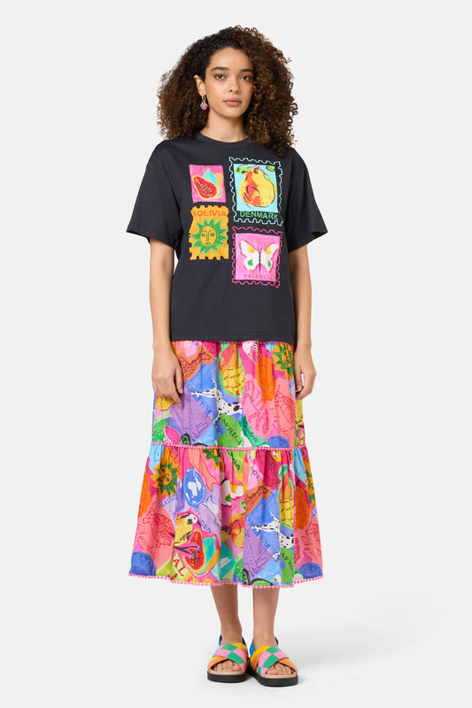 Gorman - Pen Pals Organic Cotton OS Tee - black
