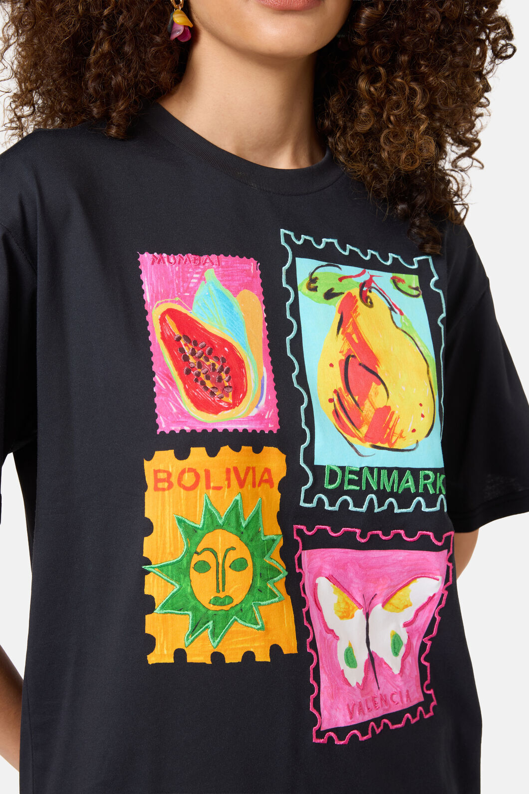 Gorman - Pen Pals Organic Cotton OS Tee - black