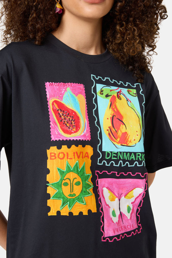 Gorman - Pen Pals Organic Cotton OS Tee - black
