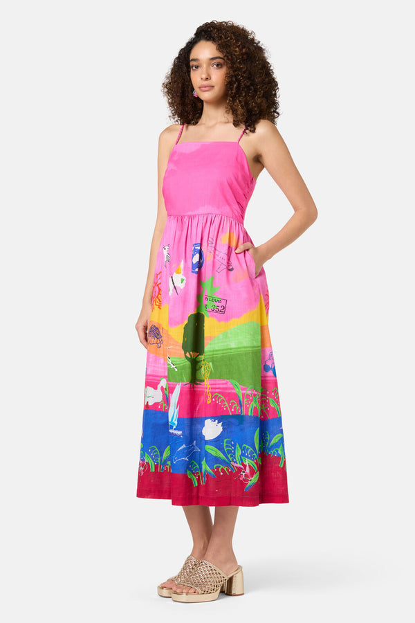 Gorman - Pen Pals Placement Long Dress - print