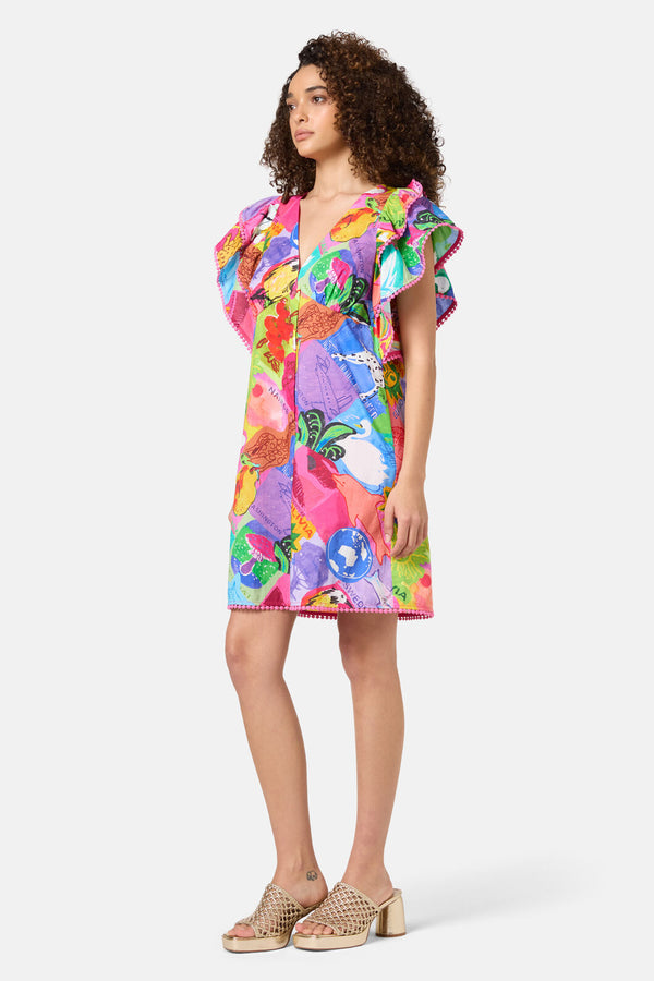 Gorman - Pen Pals Organic Smock Dress - print