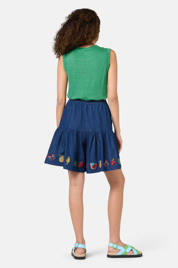 Gorman - Postcards Chambray Skort - chambray