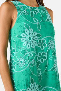 Gorman - Flower Fizz Embroidered Dress - green