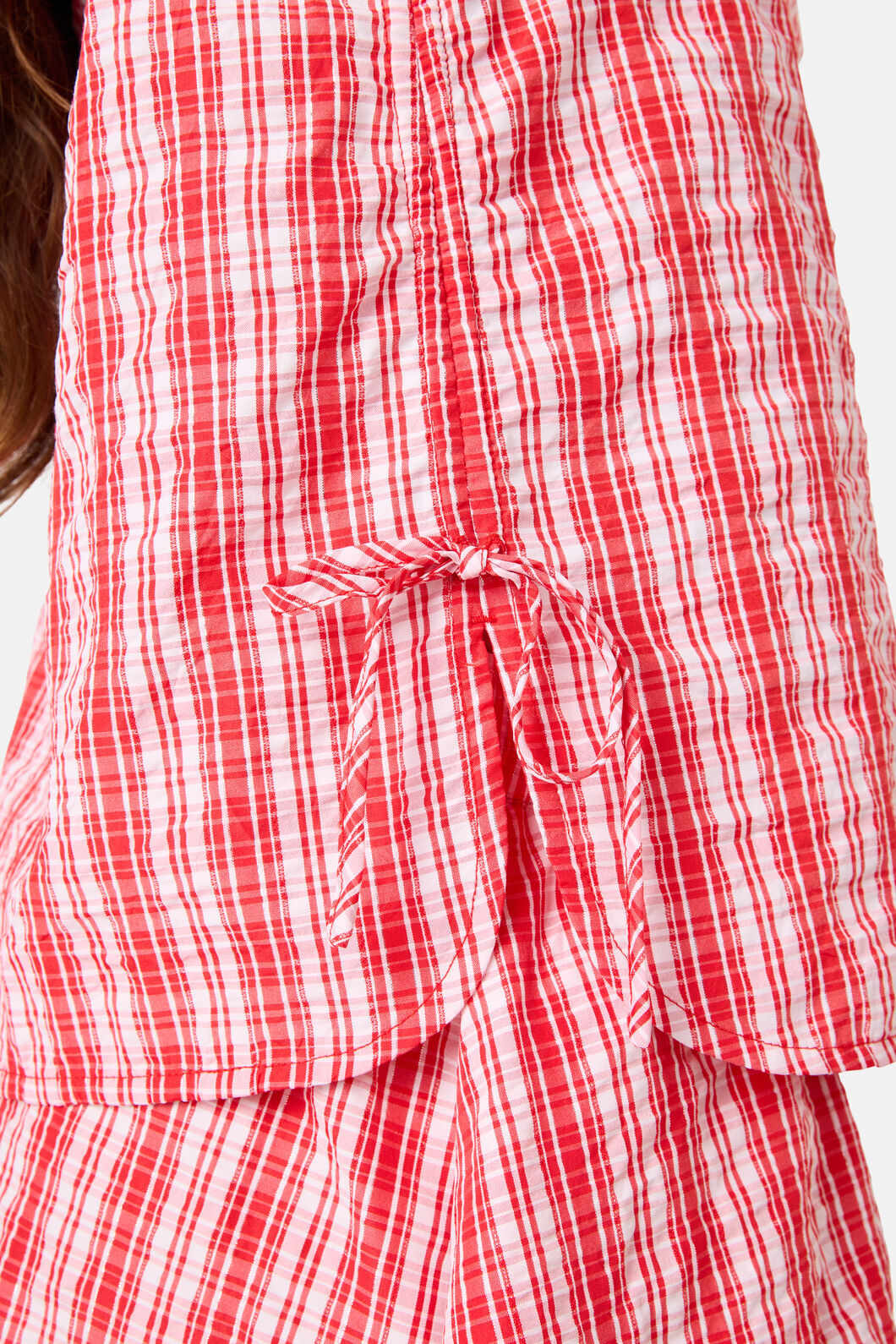 Gorman - Highland Check Ruched Tank - red