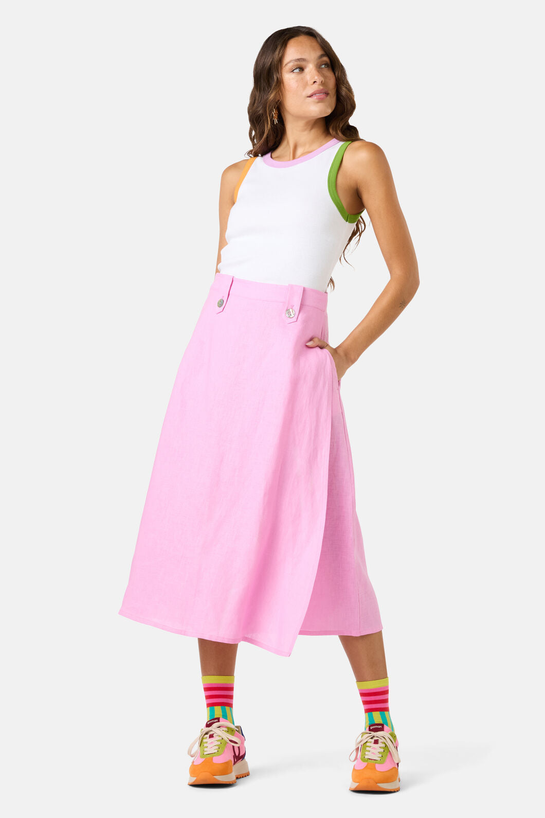 Gorman - Summer Linen Tomasa Skort - pink